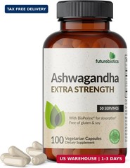 Ashwagandha Extra Strength Stress & Mood Support 100 Capsules | Ve