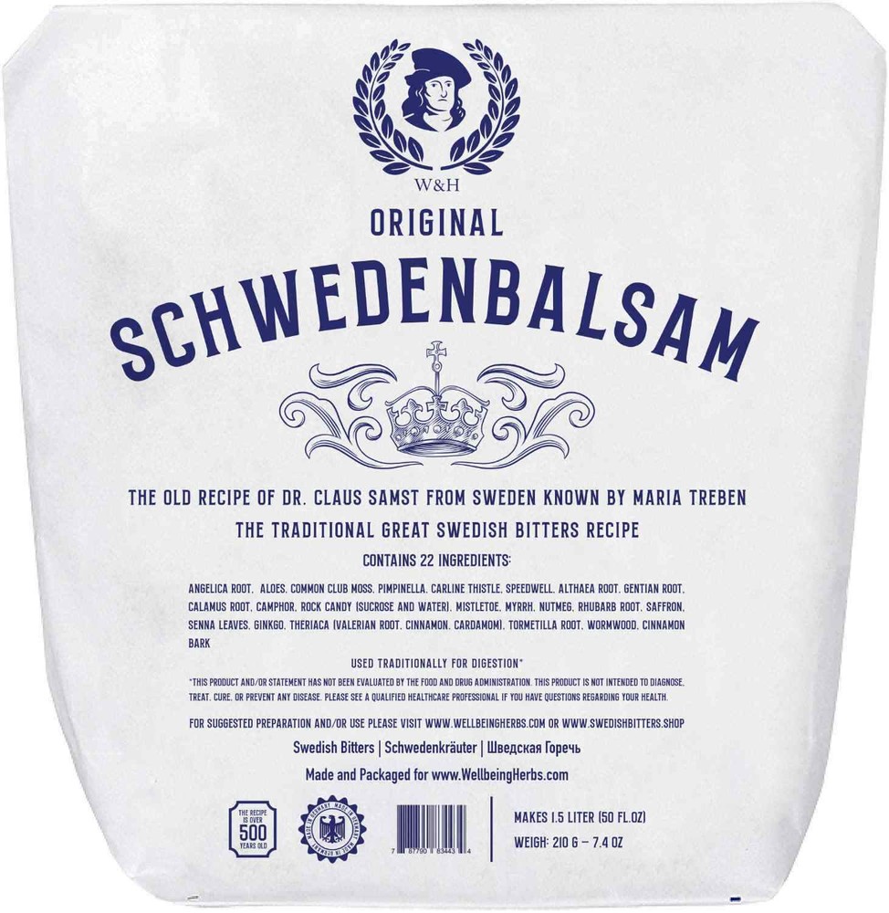 SWEDISH BITTERS – 22 INGREDIENTS SCHWEDENBALSAM ORIGINAL BY MARIA TREBEN