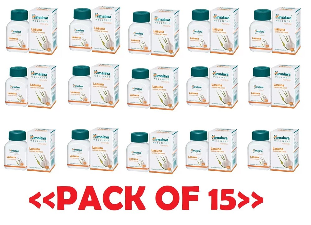 Himalaya Lasuna 60 Tablets 15 Pack | Natural Immune Support | Exp. 01/2027