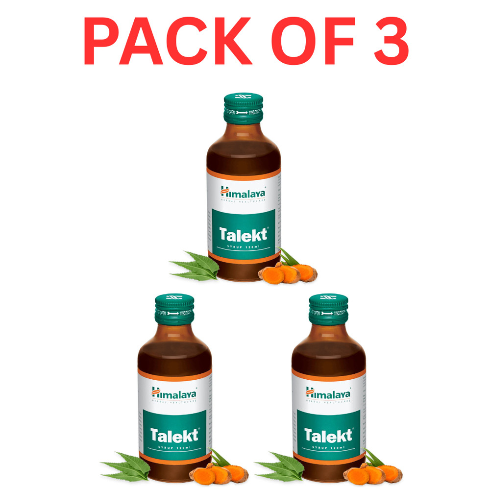 3 x Herbal Talekt Syrup Neem Turmeric New Advance Derma Care 120ml Free Shipping