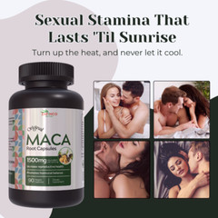Zafinco Black Maca 1500 mg 90 Caps Energizing Herb Rich in Saponins