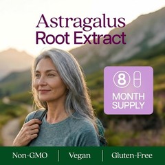Astragalus Root Extract Capsules 20:1 Immune Support 250 Count