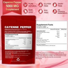Cayenne Pepper Softgels, with Vitamin D3 K2+E and Extracts of Grape Seed, Hawtho