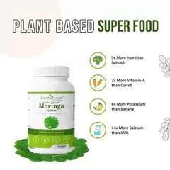 Pura Vida Organic Moringa Oleifera Supplement – 120 Tablets/500mg