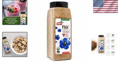 16 oz Bottle Ground Flax/Seed/Powder/Linaza/Molida/Organica/Polvo/Kosher
