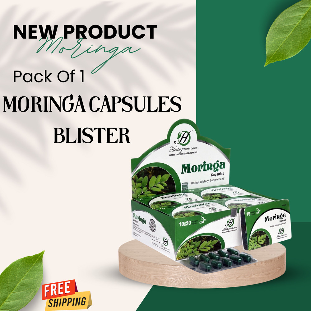 Moringa Black Seed Capsules, Blister Pack 10×20 Capsules, Dietary Supplement