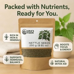 Stinging Nettle Seeds – 100% Pure Organic Urtica Dioica – Energy & Wellness