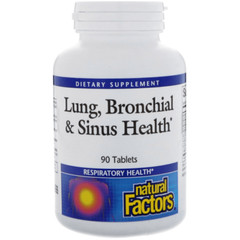 Natural Factors Lung, Bronchial & Sinus Health – 90 Tablets
