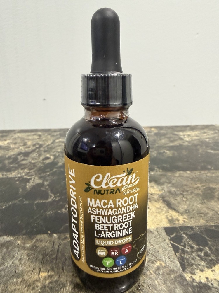 Clean Nutra Maca Ashwagandha Fenugreek Liquid Drops 2 fl oz Exp 03/2027