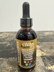 Clean Nutra Maca Ashwagandha Fenugreek Liquid Drops 2 fl oz Exp 03/2027