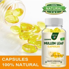 Mullein Leaf 240 Capsules for Lung Cleansing & Detox Herbal Dietary Supplement