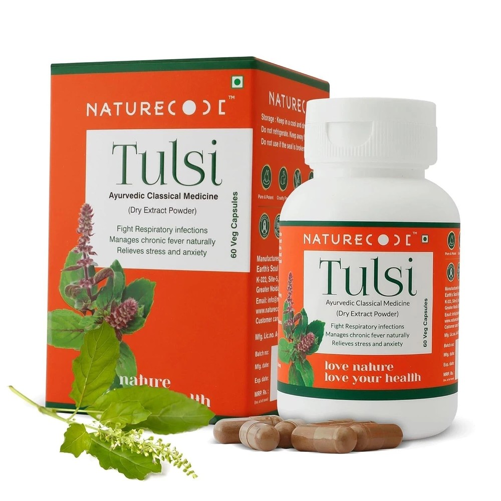 Nature Code Tulsi Capsules, 60 Capsules M320