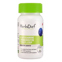 Glucosamine Chondroitin MSM Turmeric Capsules for Joint Pain Relief 60ct