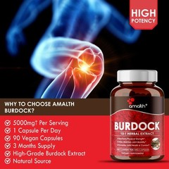 Burdock Root Extract Arctium Arctium Sea Moss Bladderwrack 5000mg 90 Capsules