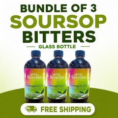Soursop Detox Bitters 3 16oz Glass Bottle Free Shipping