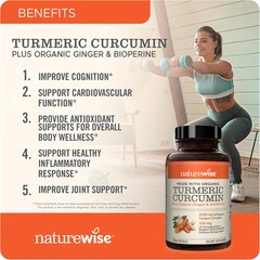 NatureWise Curcumin Turmeric 2250mg – 95% Curcuminoids 180 Count (Pack of 1)