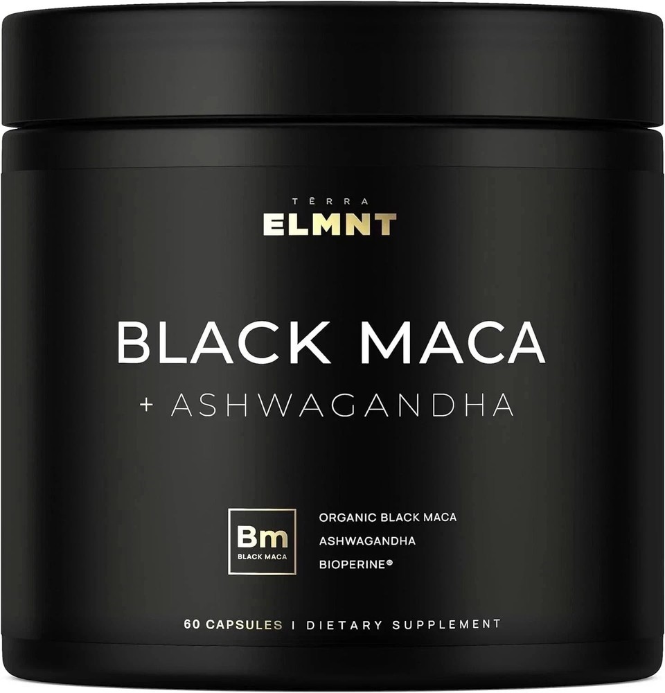 Organic Black Maca Root with Ashwagandha -Highest Potency 40,000mg 40x Strength