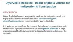 120g Dabur Triphala Churna Eases Constipation, Acidity & Gas | PACK OF 2