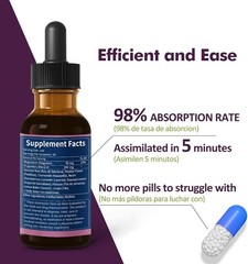Valerian Root Sleep Aid Drops, Gotas de Glicinato y 2 Fl Oz (Pack of 1)