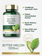 Bitter Melon Capsules | 180 Count | Non-GMO & Gluten Free Extract | by Carlyle