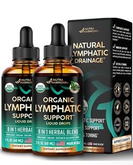 Nutra Harmony Organic Lymphatic Support Liquid Drops 8-in-1 Herbal Blend 2oz USA