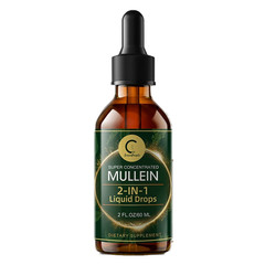2 IN 1 Mullein Leaf Extract Super Concentrated 2 FL.OZ/60 ML Lung Cleanse