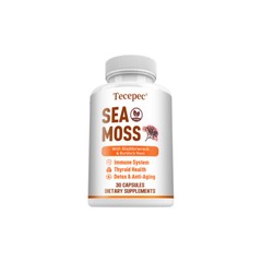 Sea moss, bladderwrack and burdock root capsules, immune and thyroid care