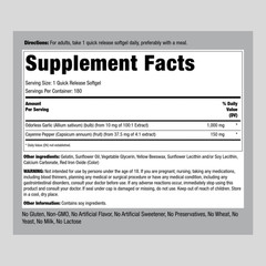Garlic and Cayenne Supplements | 180 Softgels | Non-GMO | By Piping Rock