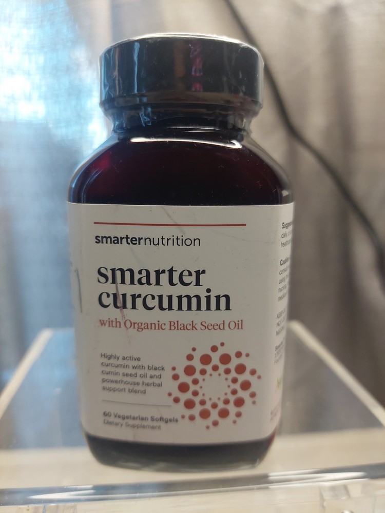 Smarter Curcumin with organic black seed oil 60 softgels Expiration 2/2027