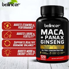 Black, Red, and Yellow Maca Root 10,000 Mg for Increased Energy