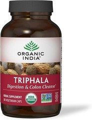 Organic India Triphala Capsules USDA Organic Herbal Supplement 180 Caps USA 2026