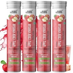 The Body Reserve Apple Cider Vinegar | 80 Tablets Pack Of 4 (Green Apple) a571