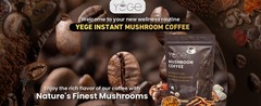 Mushroom Coffee, Instant Mushroom Coffee with Cordyceps, Reishi, King Trumpet,