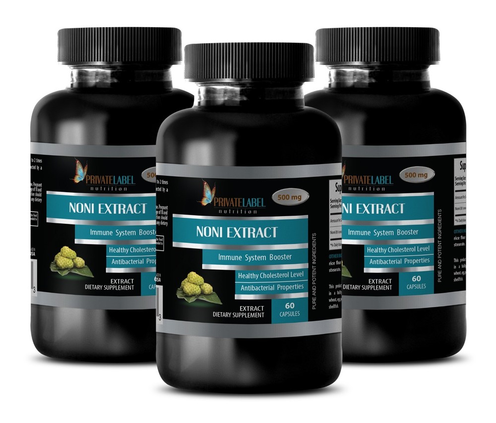 Noni Extract Powder – NONI EXTRACT 500mg – Increase Energy Levels – 3 Bottles