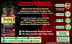 LONGJACK TONGKAT AL1 ROOT EXTRACT WITH TRIBULUS TERRESTRIS- MAXIMUM BENEFITS-120