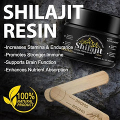 Pure 100% Himalayan Shilajit, Soft Resin, Organic, Extremely Potent, Fulvic acid