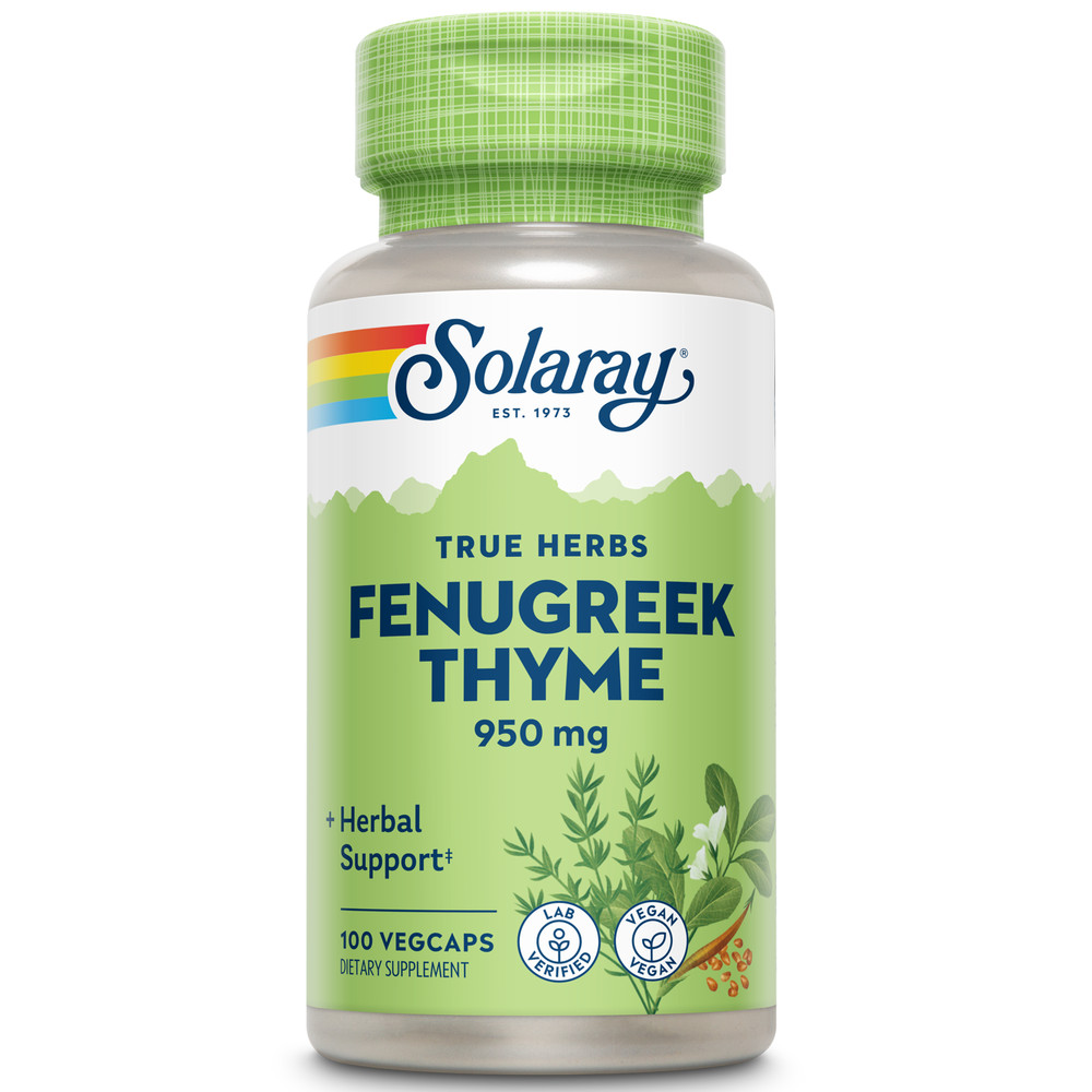 Solaray Fenugreek & Thyme 475 mg | 50 Servings | 100 VegCaps