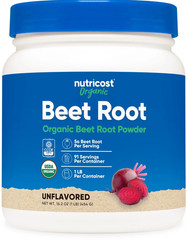 Nutricost Organic Beet Root Powder 1 LB -Vegan Superfood, Certified USDA Organic