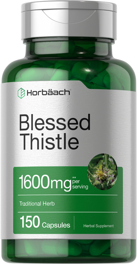 Blessed Thistle 1600 mg | 150 Capsules | Non-GMO, Gluten Free | by Horbaach