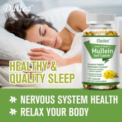 Healthfare Mullein Leaf Capsules Support Lung Cleanse Support Respiratory Health