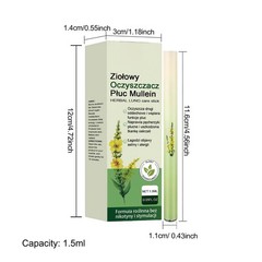 1pcs Mullein Lung Cleanse Diffuser,Mullein Inhaler Pen, Herbal Diffuser Pen