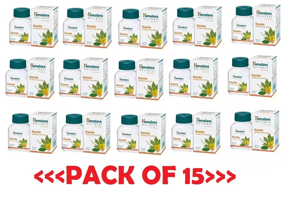 Himalaya Karela – 60 Tabs x 15 Pack | Natural Support for Healthy 02-2027