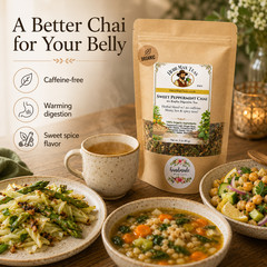 KHABIR’S CHAI TEA- Organic with a minty, hot & spicy flavor w/ NO black tea!