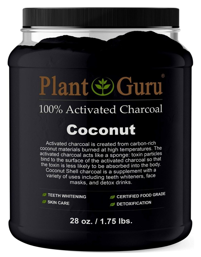 Activated Charcoal Powder Bulk – 1.75 lbs. Jar, Coconut – Food Grade Kosher Non-