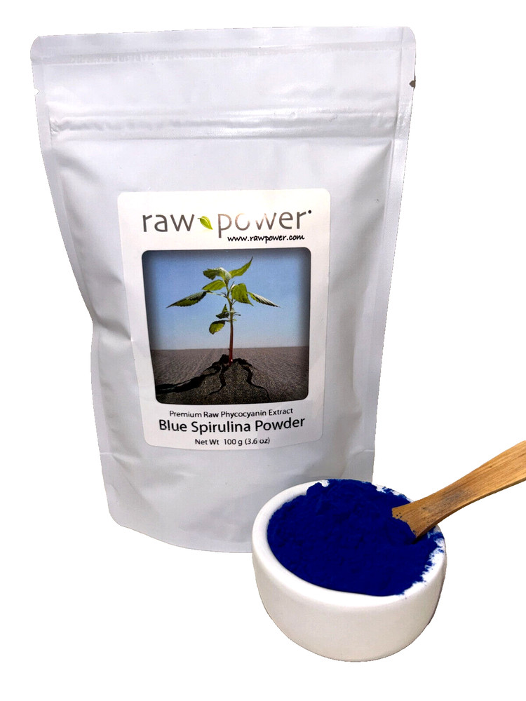 Blue Spirulina Powder (Phycocyanin Extract, Blue Pigment, 100 grams / 3.6 oz)