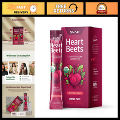 Organic Beet Root Powder Drink Mix – Cardiovascular Support, Nitric Oxide Booste