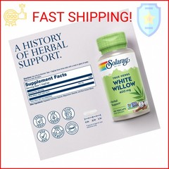 SOLARAY White Willow Bark Capsules 400 mg for Men & Women – Natural Herbal Suppl