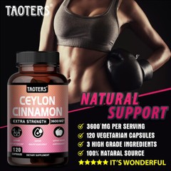 Ceylon Cinnamon Capsules 3600mg Maximum Highest Potency Blood Sugar Support usa