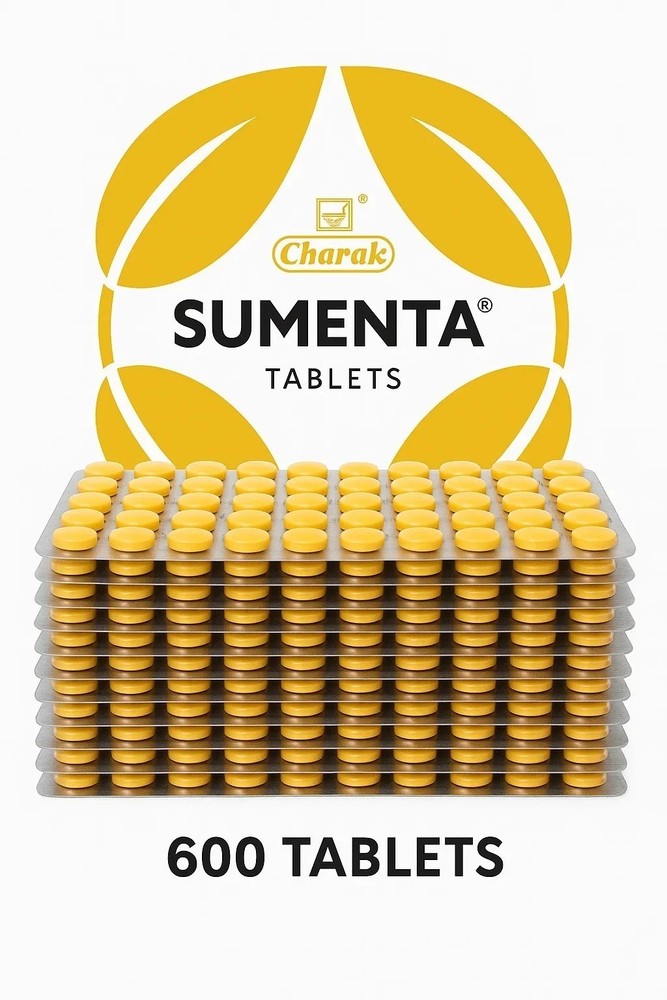 Charak Sumenta Tablets • Herbal Formula Stress & Calm – (600) Tablets l603