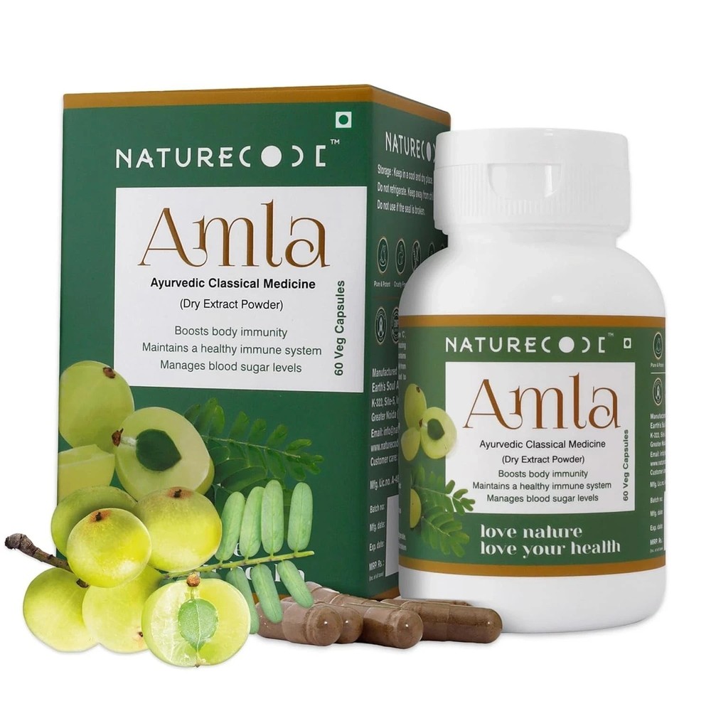 Nature Code Amla Capsules, 60 Capsules E280